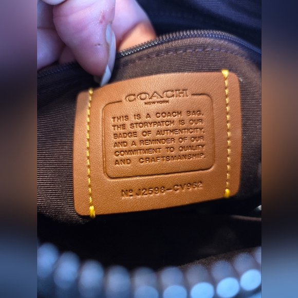 Coach Rowan Pebbled Leather Satchel In Black NWOT - Picture 3 of 11